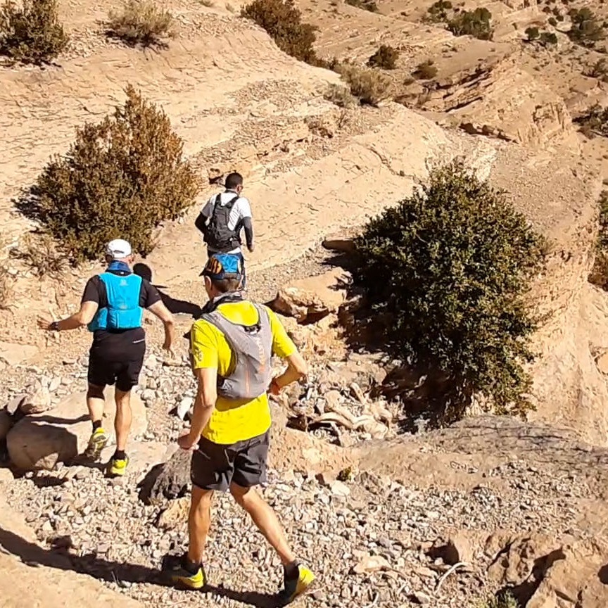 Runners in the Atlas Mountains