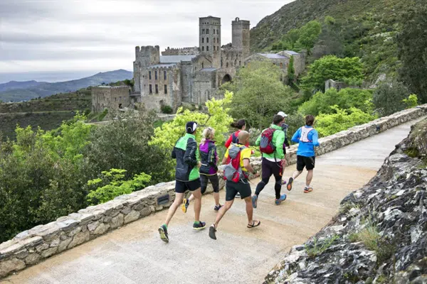 Runners in Sant Pere de Rodes Monastery
